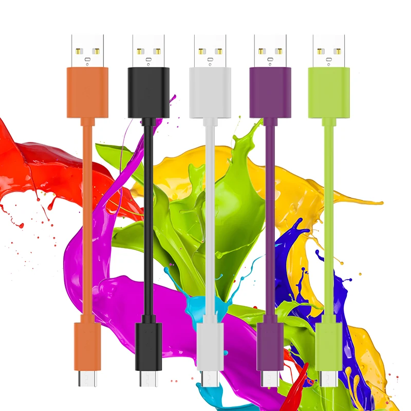 WMZ Micro USB кабель 12 см разноцветный микро-usb кабель 2A быстрой зарядки данные кабели для Samsung GALAXY S7 край huawei Honor 6 LG V10