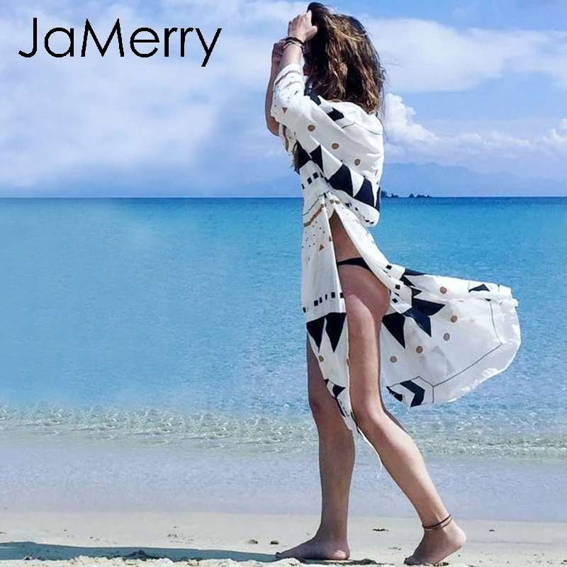 JaMerry винтажное сексуальное богемное женское длинное платье для отдыха на пляже