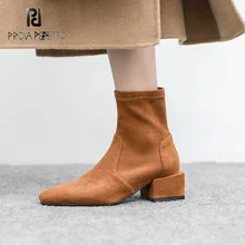 Prova Perfetto осень зима 2019 новая Корейская версия замшевые стрейч