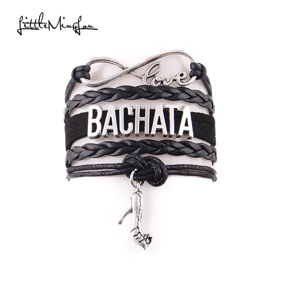 Женский браслет Infinity love Bachata танцевальный кожаный высокая подвеска каблуки