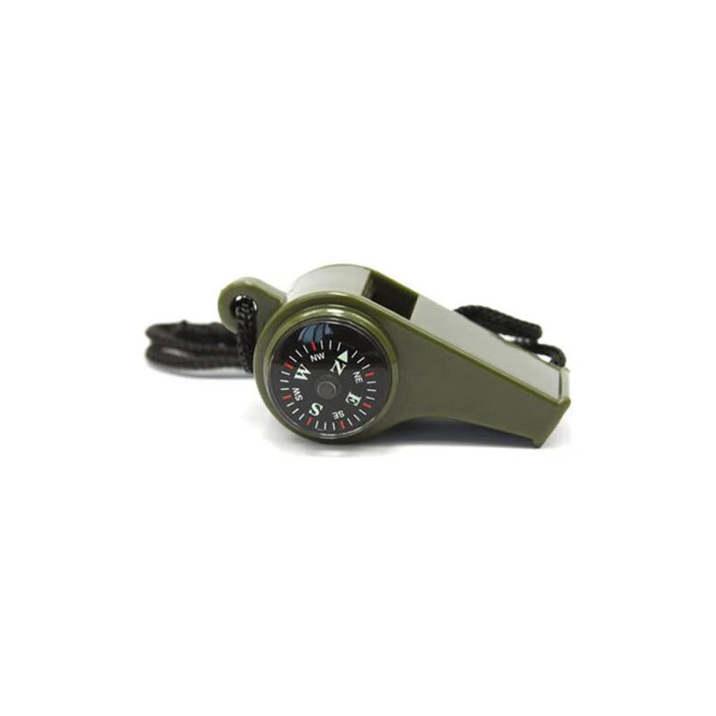 3 in 1 Survival Whistle Outdoor Tools Geology Compass Thermometer Mini Handheld Portable Triple Lifesaving | Спорт и развлечения