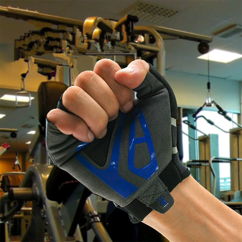 Перчатки для тренажерного зала мужчин и женщин дышащие нескользящие спортивные