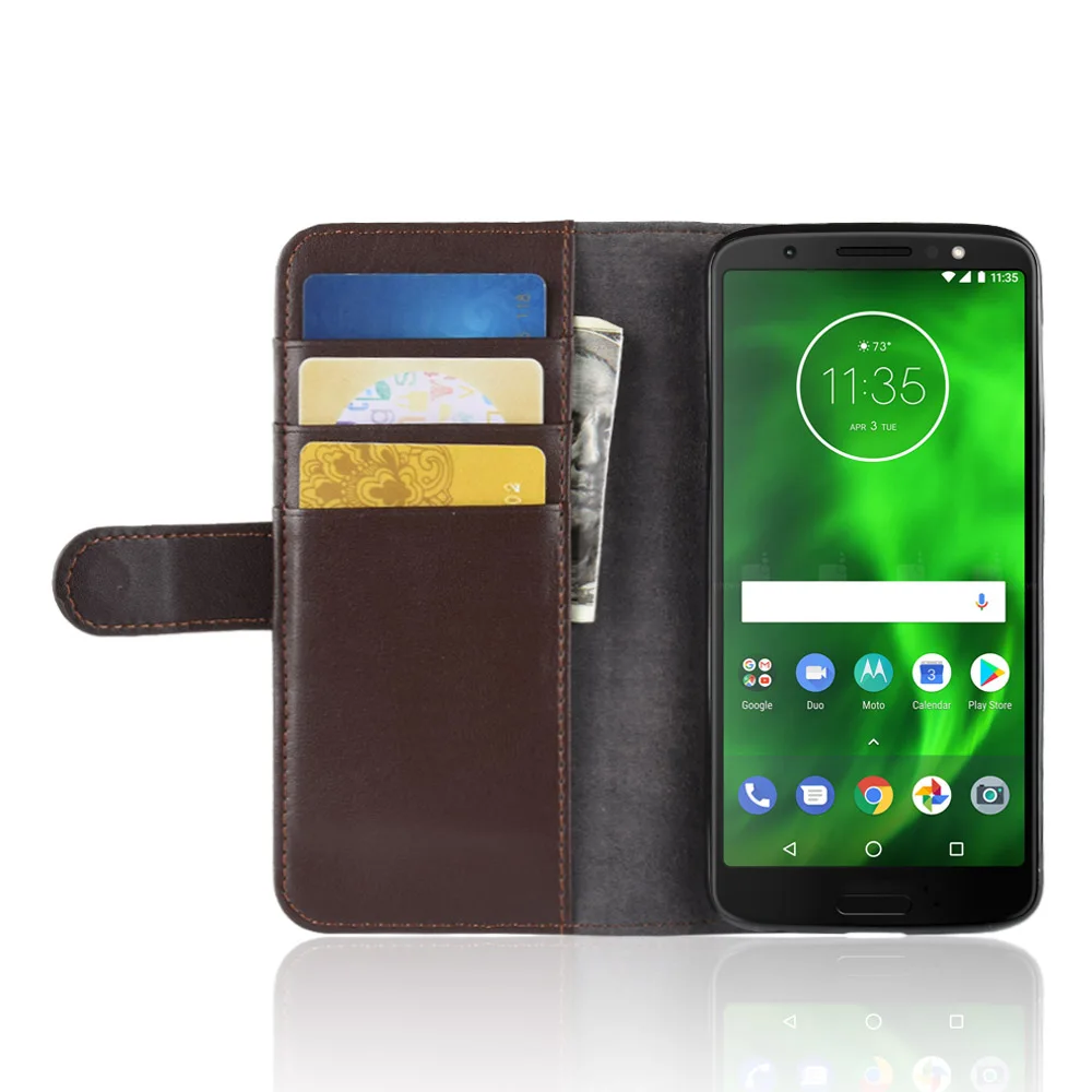 HUDOSSEN для Motorola Moto G6 1 s XT1925 10 случае Роскошные Шлепанцы из натуральной кожи ТПУ
