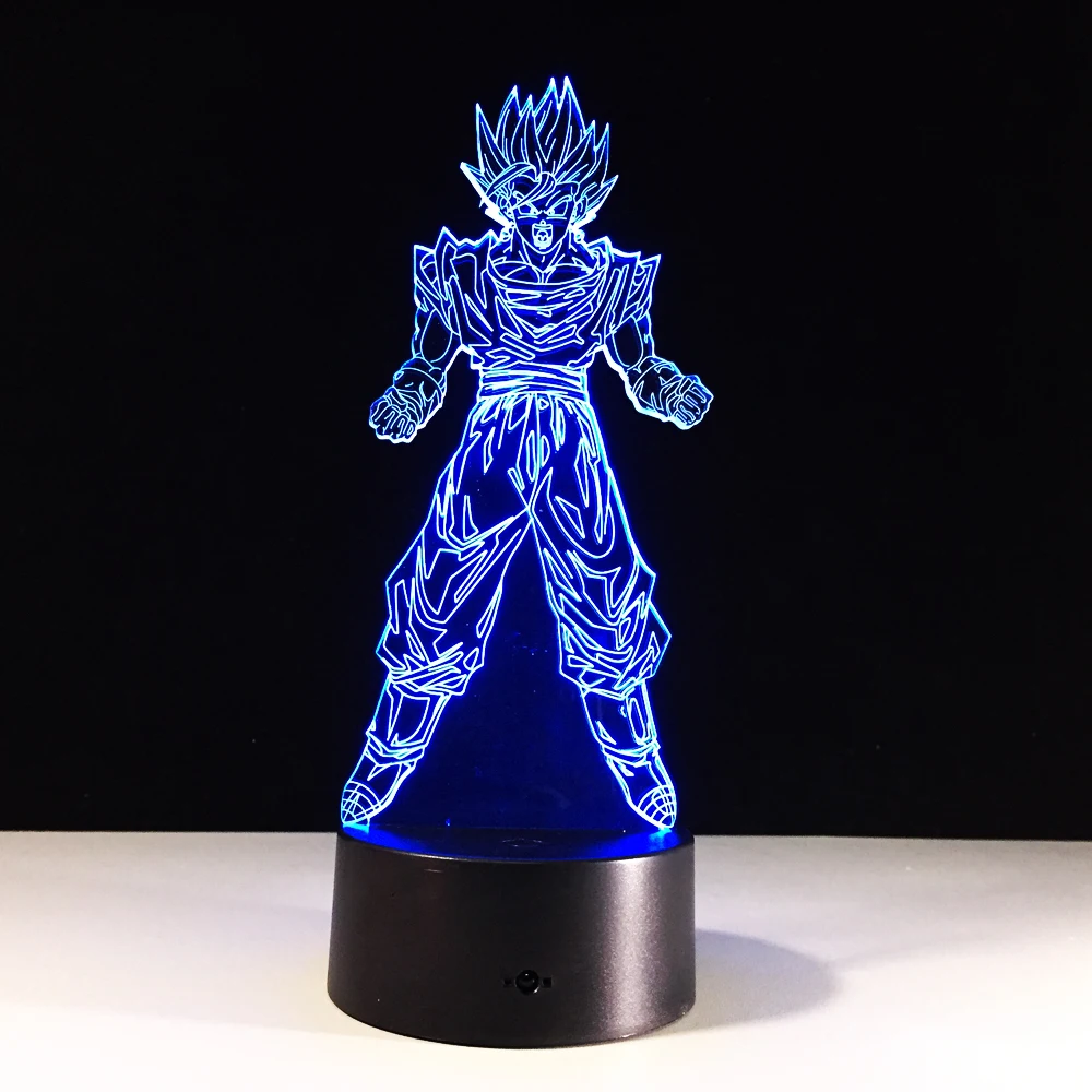 2019 новая светодиодный 3d ночник лампа мультфильм Dragon Ball спальня сон настольная