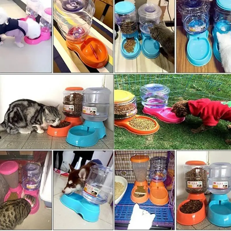 Pet Dog Cat автоматическая подача 3.5L блюдо для воды миска еды дозатор часть