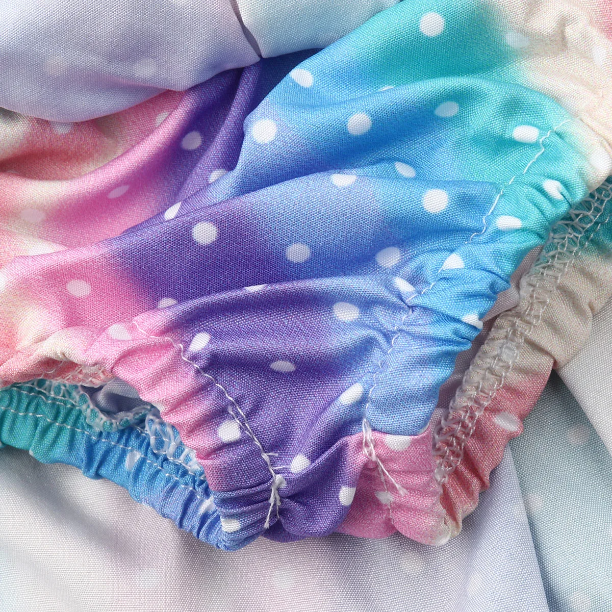 Cute Toddler Baby Girls 1-5Y Dress Love Colorful Rainbow Striped Ruffles Strap Romper Summer Outfit Clothes | Детская одежда и