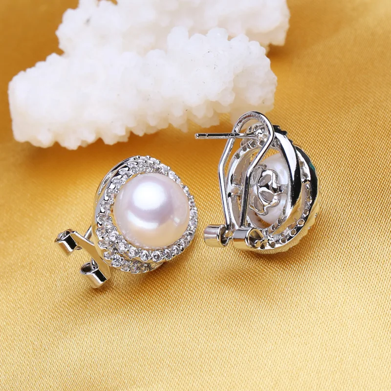 Серьги из жемчуга mintha ювелирные изделия серьги натурального пресноводный жемчуг