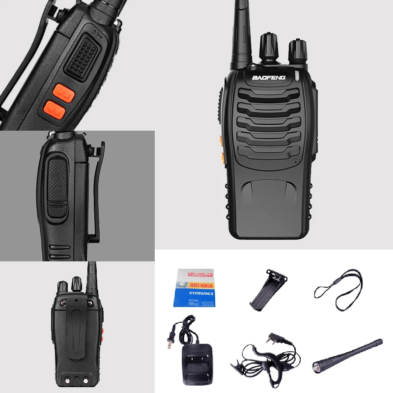 10 шт./лот Baofeng BF-888S портативная рация 5 Вт портативная рация bf 888s UHF 400-470MHz 16CH двухсторонний портативный трансивер Raio