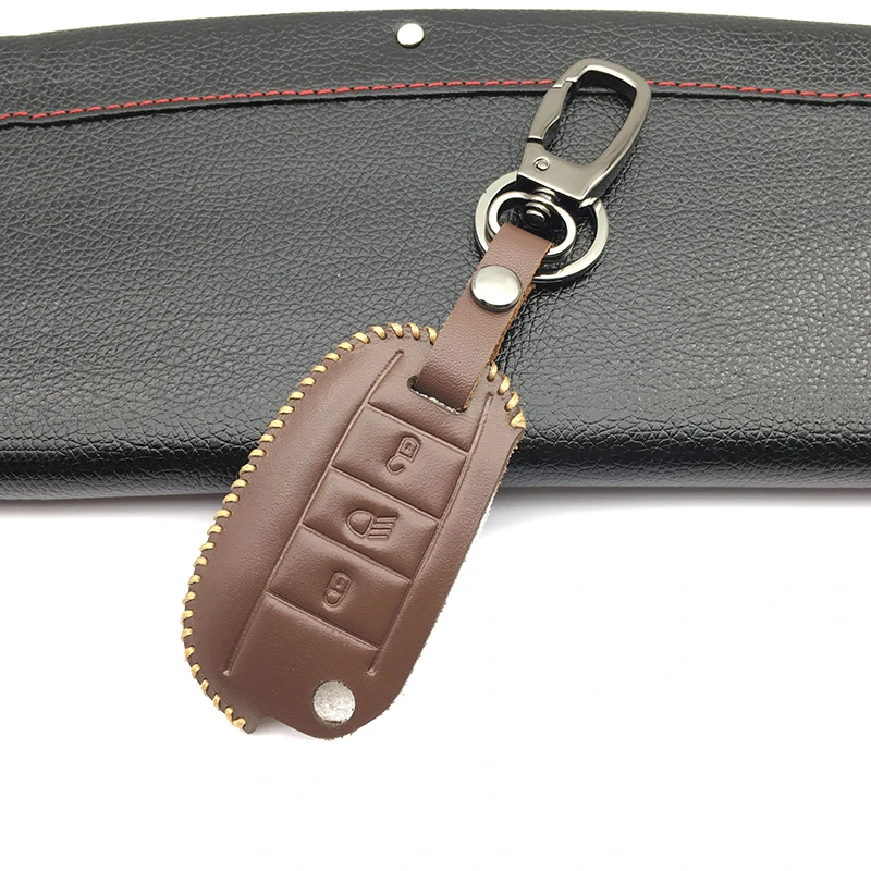 Кожаный чехол для Peugeot 3008 208 308 508 408 RCZ 2008 407 307 4008|fob cover|protect keykey fob protective case |