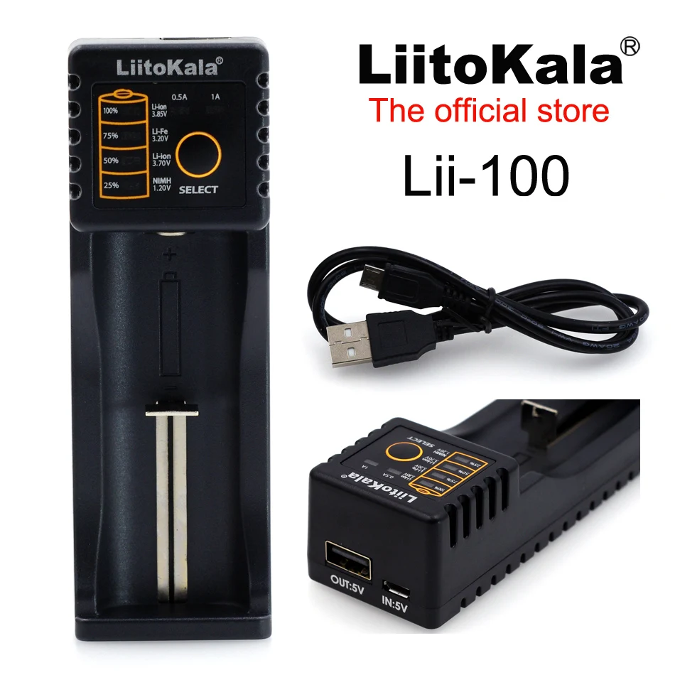 Зарядное устройство Liitokala Lii-100 500 для NiMh литиевых аккумуляторов 3 7 В 18650 18350 18500 16340