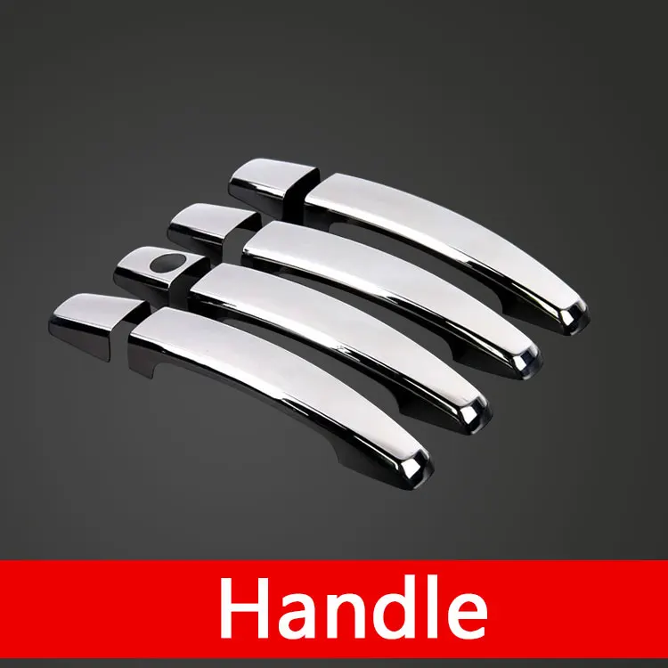 Handle Для Citroen C3 Mk2 хромированные ручки крышки набор из 4 шт. 2010- автомобильные аксессуары наклейки для автомобиля Стайлинг 2011 2013 VT VTR - Цвет: Handle