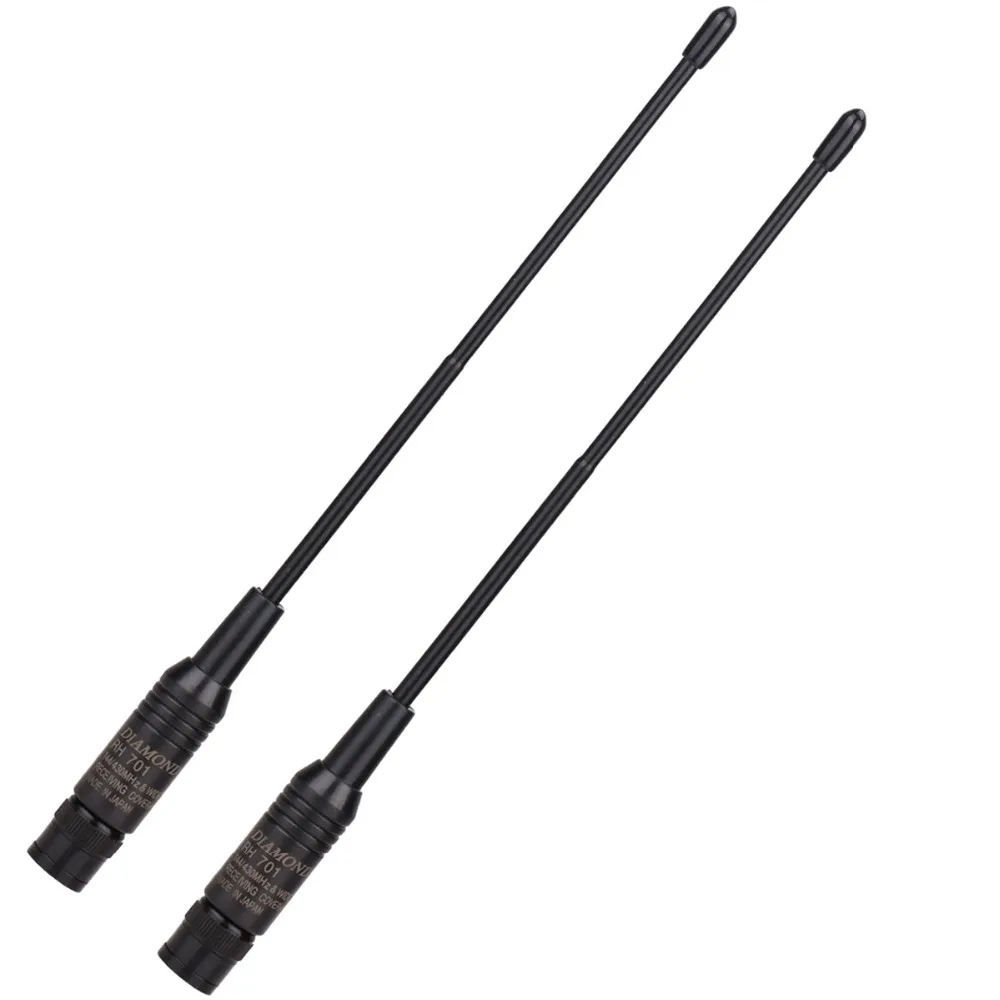 2 шт. Алмазная RH 701 BNC Двухдиапазонная VHF/UHF 144/430MHz мягкая антенна для ICOM Yeasu Kenwood