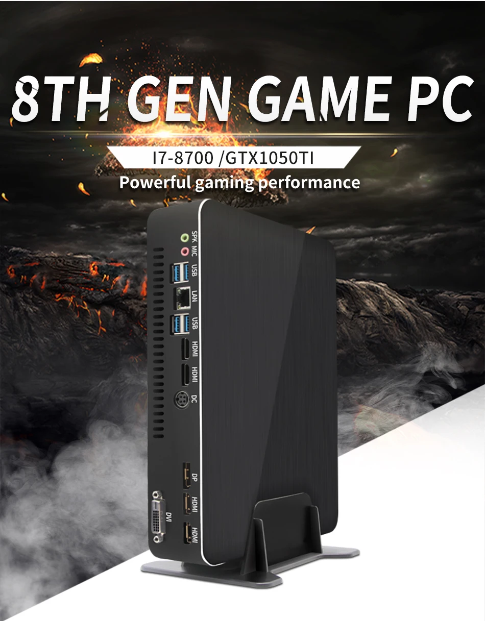 MSECORE I7 8700 GTX1050TI 4G выделенная карта DDR4 Мини ПК Windows 10 Настольный компьютер игровой barebone linux intel неттоп HTPC 4K