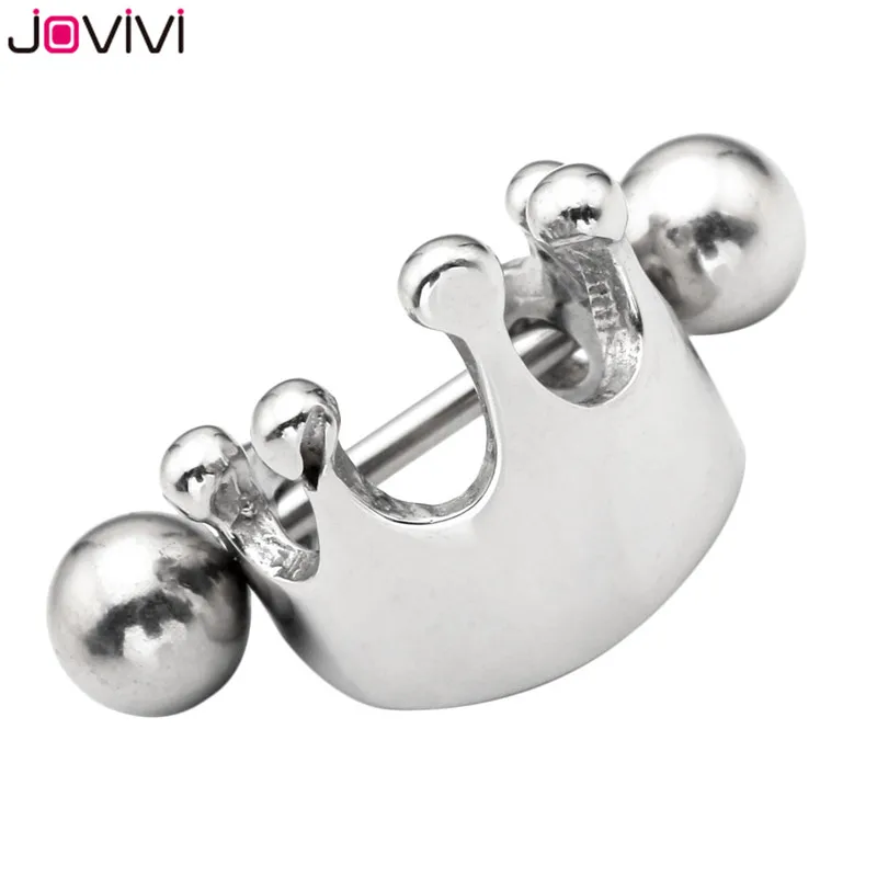 Серьги Jovivi в форме короны из нержавеющей стали 16 г Для Пирсинга Хряща обертывание