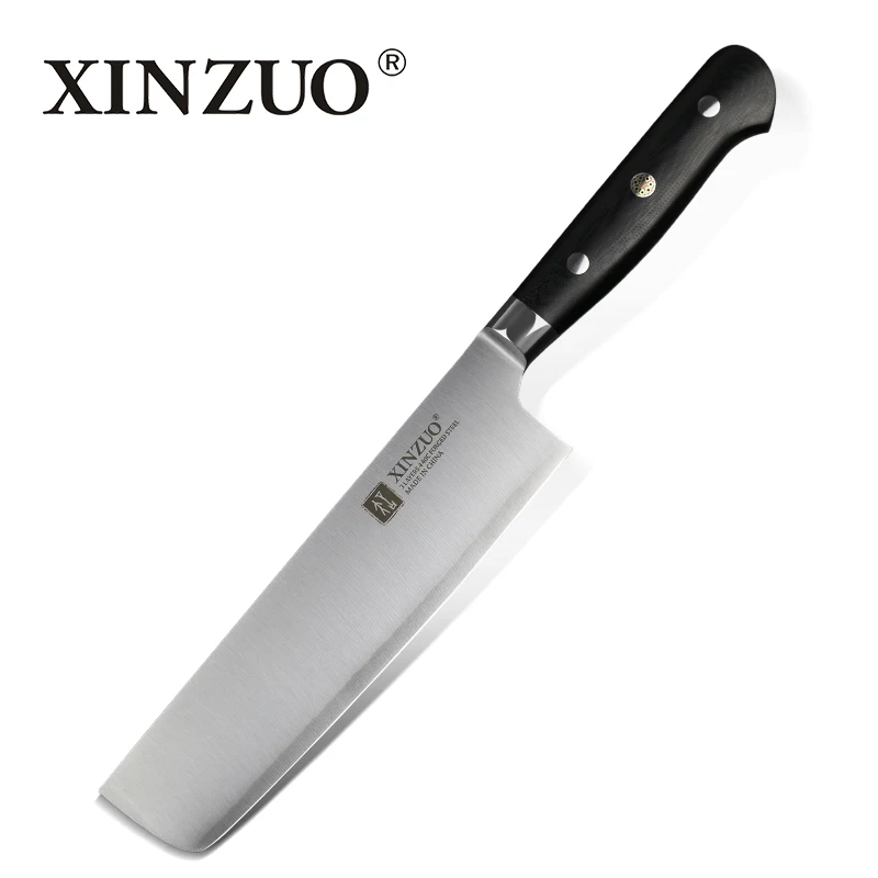 XINZUO 7 ''дюймовый нарезки Ножи 3 слоя 440C одетый Нержавеющая сталь Кухня ножи шеф