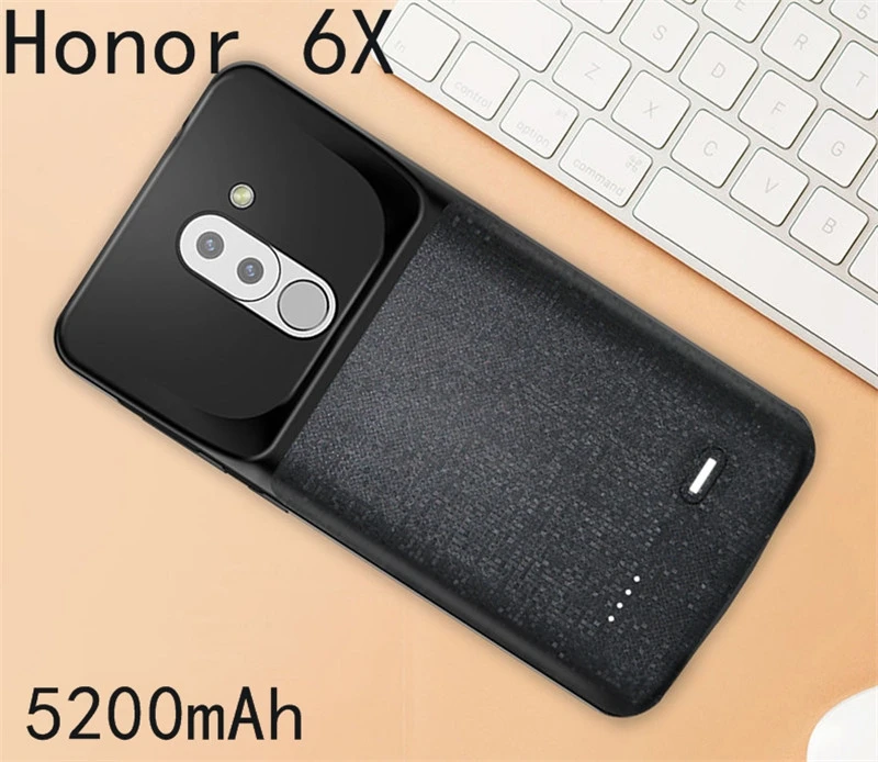 Силиконовый противоударный чехол-батарея Silm для huawei Honor 8 9 Lite 6X 7X Play 8X Nova 3 power bank, чехол-накладка на заднюю панель, чехол s