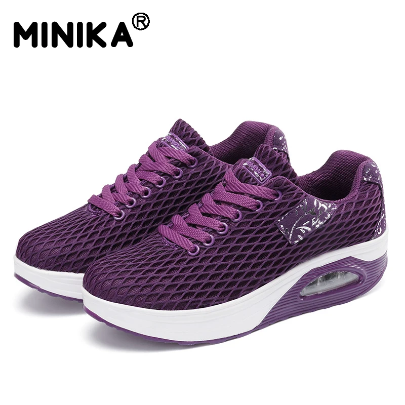 Minika/Женская дышащая обувь на плоской платформе мокасины Zapatos Mujer кроссовки