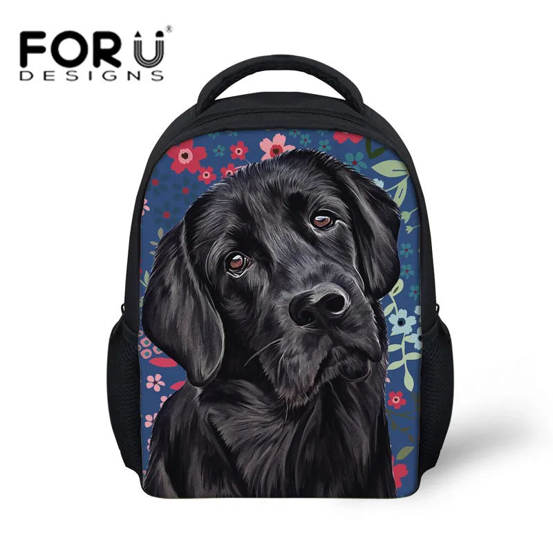 Школьные ранцы FORUDESIGNS для девочек черный рюкзак на плечо с принтом Лабрадора