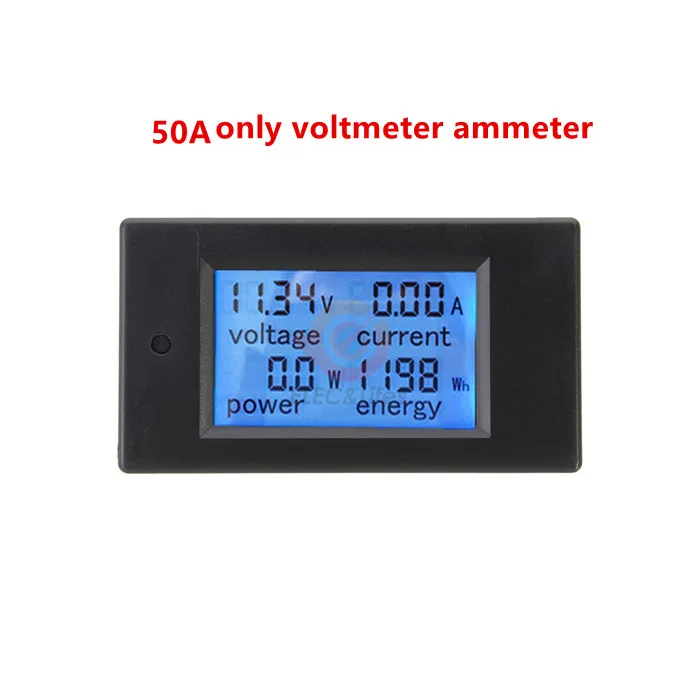 50A meter DC 6,5-100 в 0-20A/50A ЖК-цифровой DC ваттметр Вольтметр Амперметр 4 в 1 DC Напряжение Ток Мощность ватт счетчик энергии тестер шунта - Цвет: 50A meter