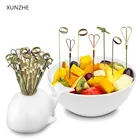 Украшение для торта, в форме фруктов, 50 - 100 шт., 12 см, палочки для размешивания напитков