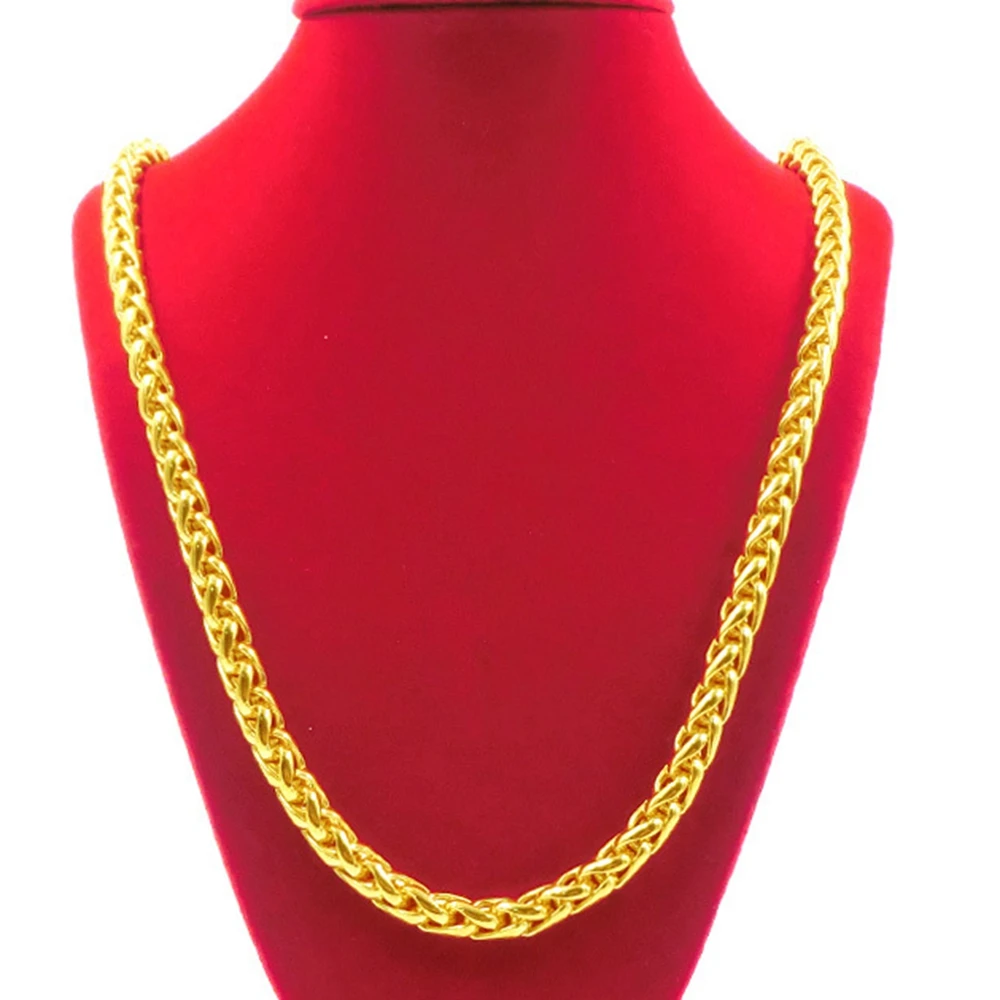 Мужская Византийская цепочка с золотым покрытием 24 дюйма|byzantine chain|necklace chainmens necklace