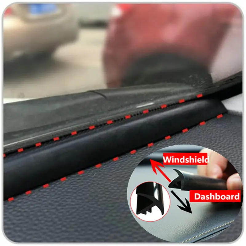 1.6m Soundproof Dustproof Sealing Strip for Auto Car Dashboard Windshield+tools | Sound &amp Heat Insulation Cotton