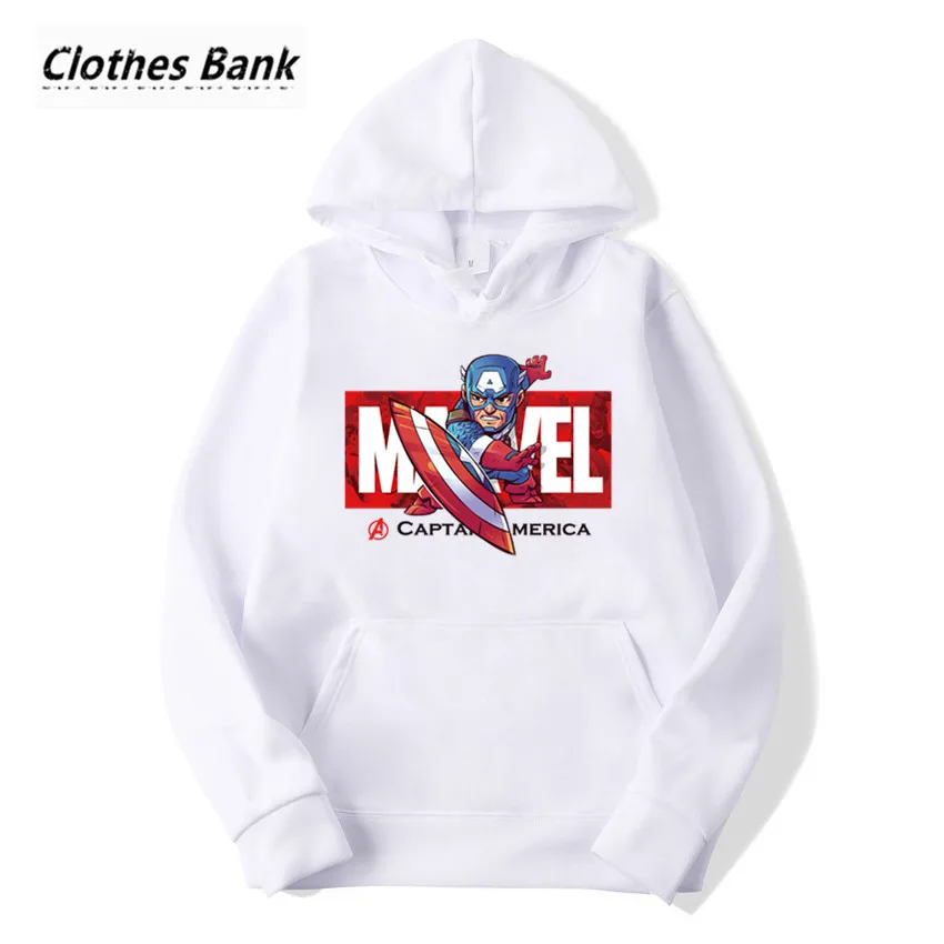 Marvel Капитан Америка мультфильм Fnny толстовки для мужчин и женщин модная уличная
