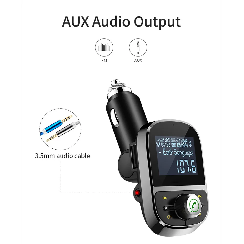 Автомобильное зарядное устройство Bluetooth Автомобильный fm-передатчик