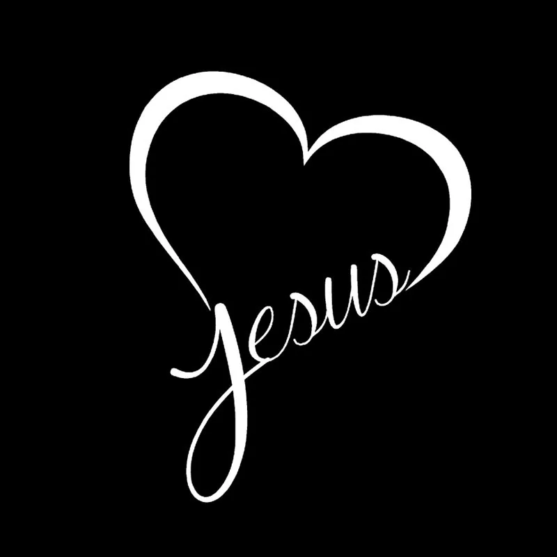 Сердце Иисуса Бог любовь Христос Библейское искусство автомобильные наклейки