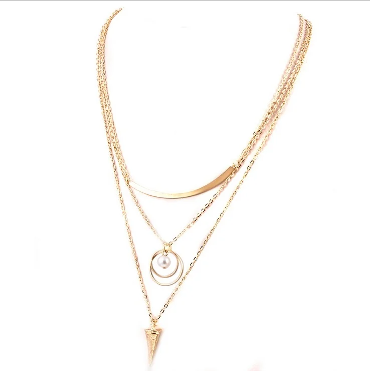 Лидер продаж 2016 года мульти Слои глаз в форме пера колье Цепочки и ожерелья Для