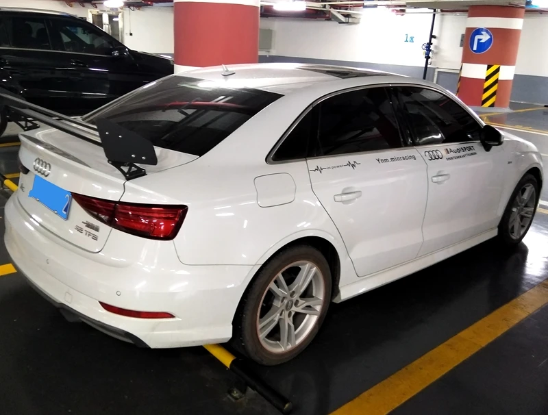 Универсальный автомобильный спойлер для Audi A3 алюминиевый сплав Материал багажника заднего крыла Спойлер