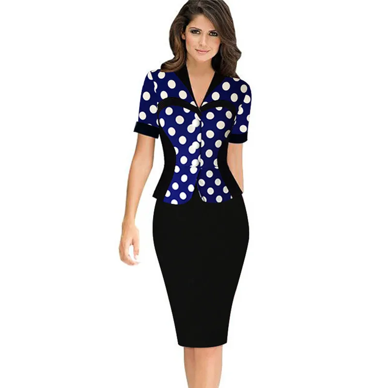 Церемония 2017 работы двух 2 шт. платье миди комплект Бизнес Офисные женские туфли