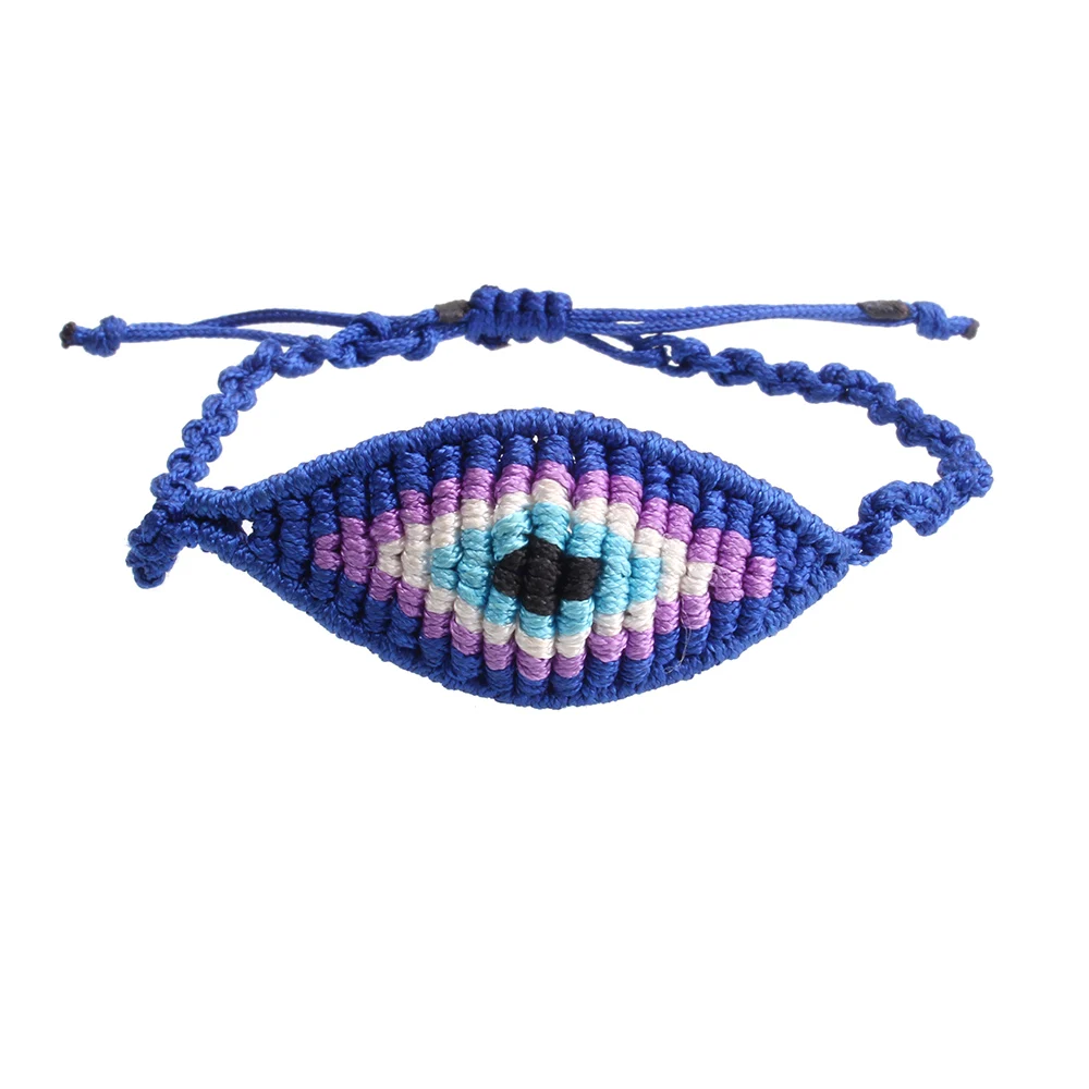 Женский браслет для серфинга Evil Eye Macrame плетеный цветной греческий