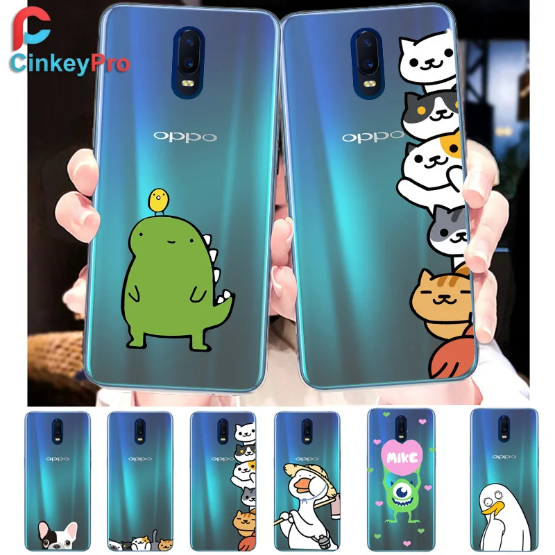 Милый ТПУ чехол CinkeyPro для OPPO F9 F7 F5 R17 Pro RX17 R15 R11 R11s R9 R9s Plus мягкий прозрачный