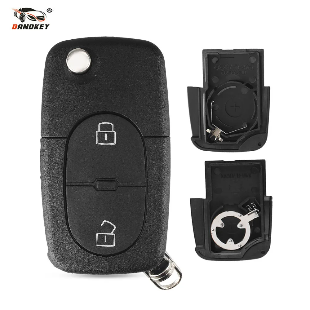 DANDKEY 2 пуговицы автомобиль Стайлинг Складной флип удаленный ключевой чехол