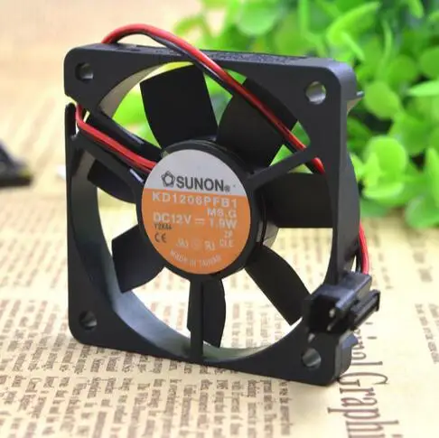 Оригинальный ультратонкий шариковый охлаждающий вентилятор SUNON 60*60*10 12 В 1 9 Вт