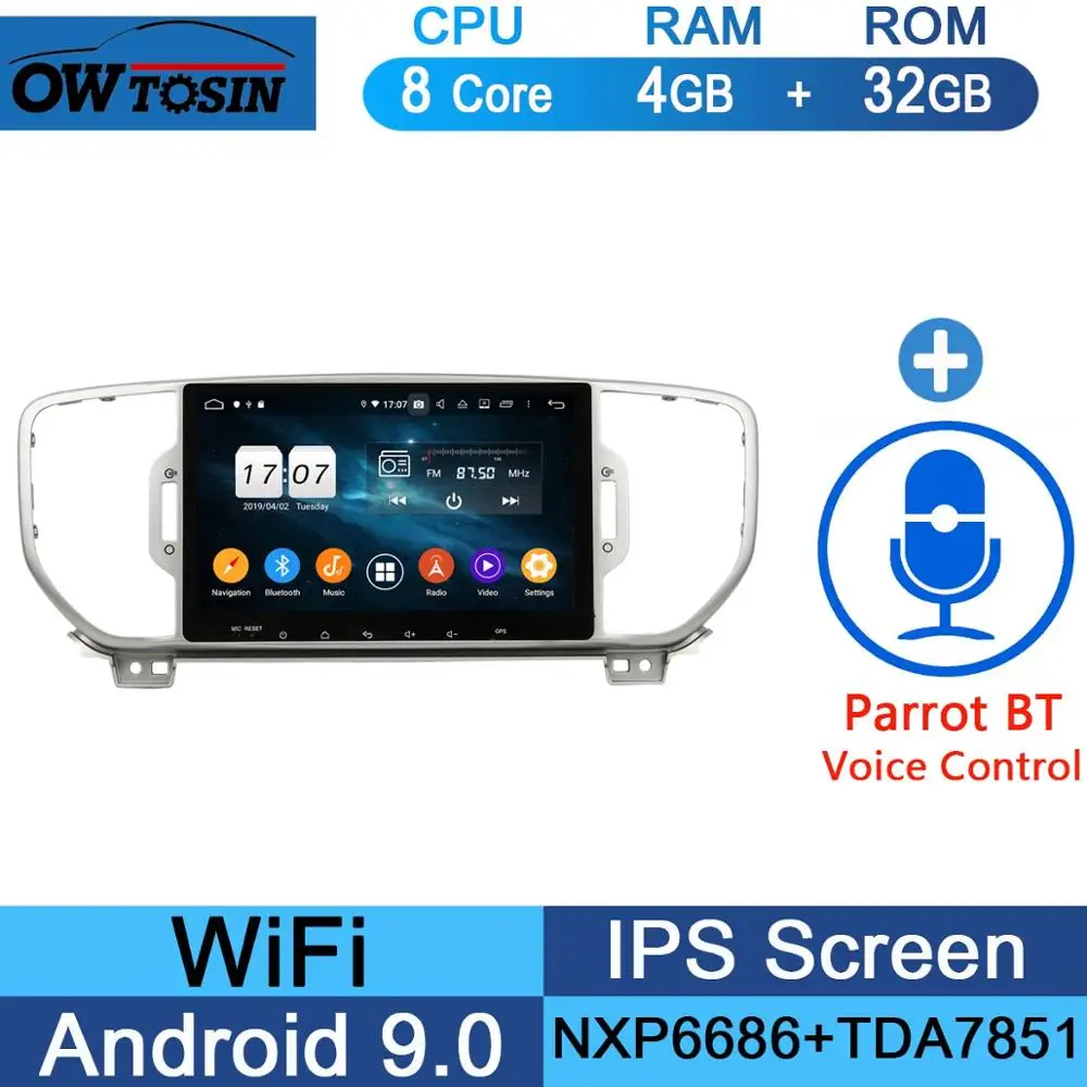 32G Parrot BT " ips 8 ядерный 4G+ 64G Android 9,0 автомобильный DVD мультимедийный плеер для Kia Sportage 4 KIA KX5 gps Радио Parrot BT DSP CarPlay - Цвет: 32G Parrot BT