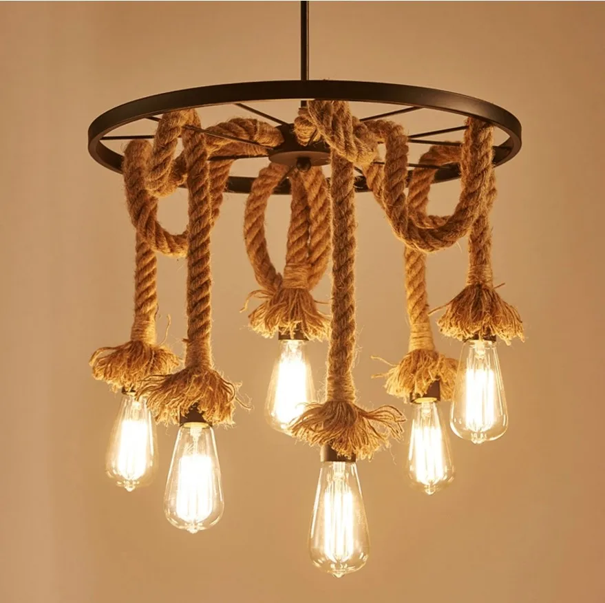 Лампы простой арт кафе бар креативное Освещение американский ретро ресторан три