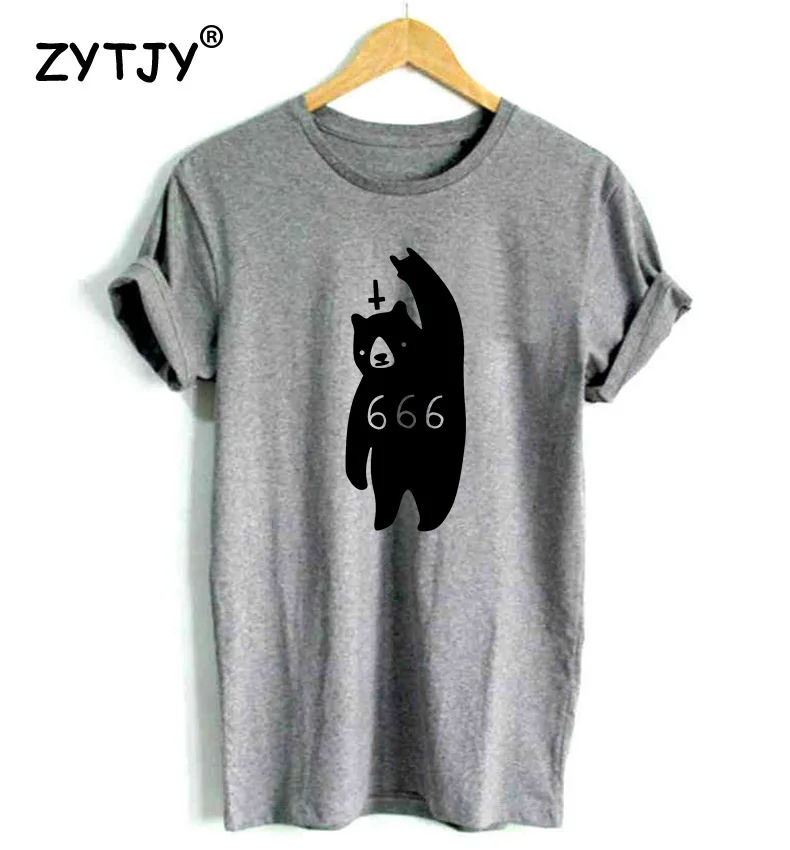 

bear metal 666 Print Women tshirt Cotton Casual Funny t shirt For Lady Yong Girl Top Tee Hipster Tumblr Drop Ship S-23