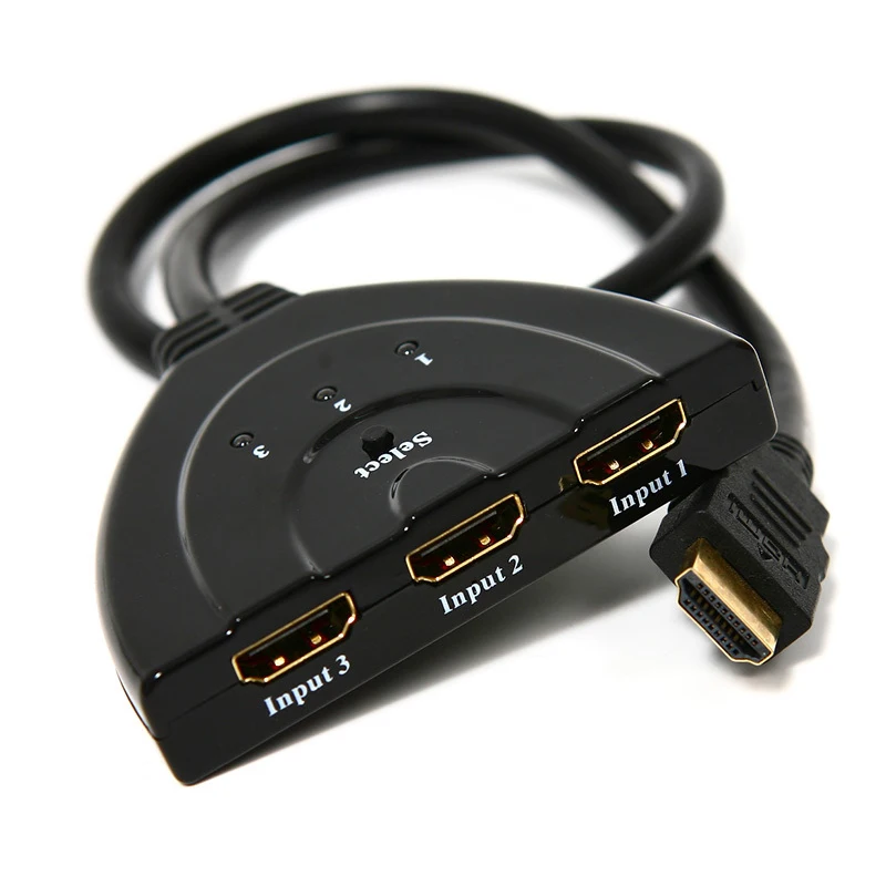 Высокое качество HDMI HUB 3 в 1 Порты и разъёмы HDMI переходник Кабель HD1080P 3D HDMI переключатель сплиттер для ПК ТВ HD ТВ DVD PS3/4 360 Xbox