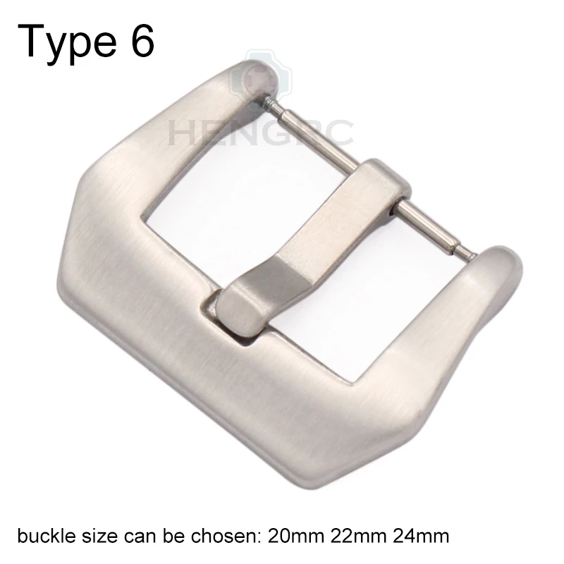 18 20 22 23 24mm Metal Buckle Watch Strap Band Wholesale Solid Stainless Steel Silver Black Brushed Watchbands Clasp Accessories