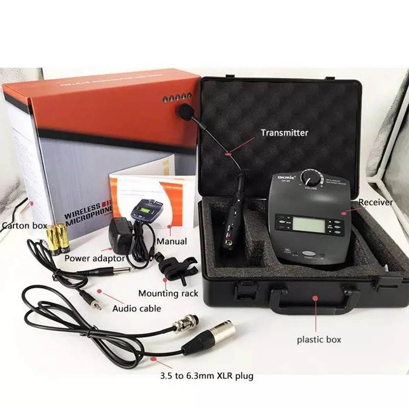 

true diversity uhf professional wireless instrument microphone for Volin with Receiver & Transmitter