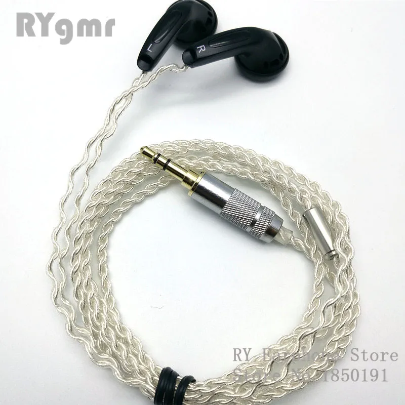 RY4S Silver-Black HI RY4S оригинальные наушники-вкладыши 15 мм качество музыки звук HIFI наушники(MX500 стильные наушники) 3,5 мм L изгиб hifi кабель - Цвет: RY4S Silver-Black HI
