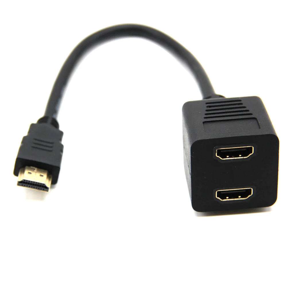 Горячая HDMI 1 вход 2 выхода мужчин и женщин сплиттер кабель адаптер конвертер HDMI кабель Дисплей порт для HD DVD lcd tv