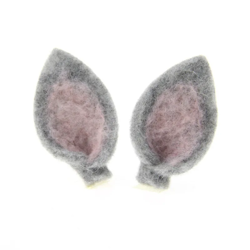 3 цвета шерстяная фетровая заколка для волос с милыми кроличьими ушками кролика и