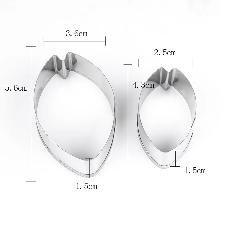 2 шт./компл. в форме тюльпана торта Нержавеющая сталь трафареты для нарезки