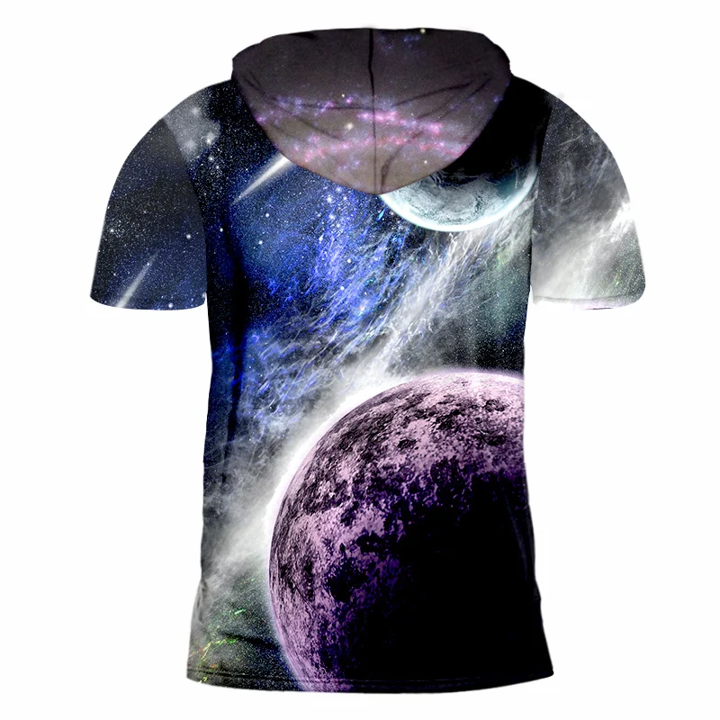 Футболка с капюшоном OGKB размера плюс 7xl футболка 3d рисунком планеты космоса в