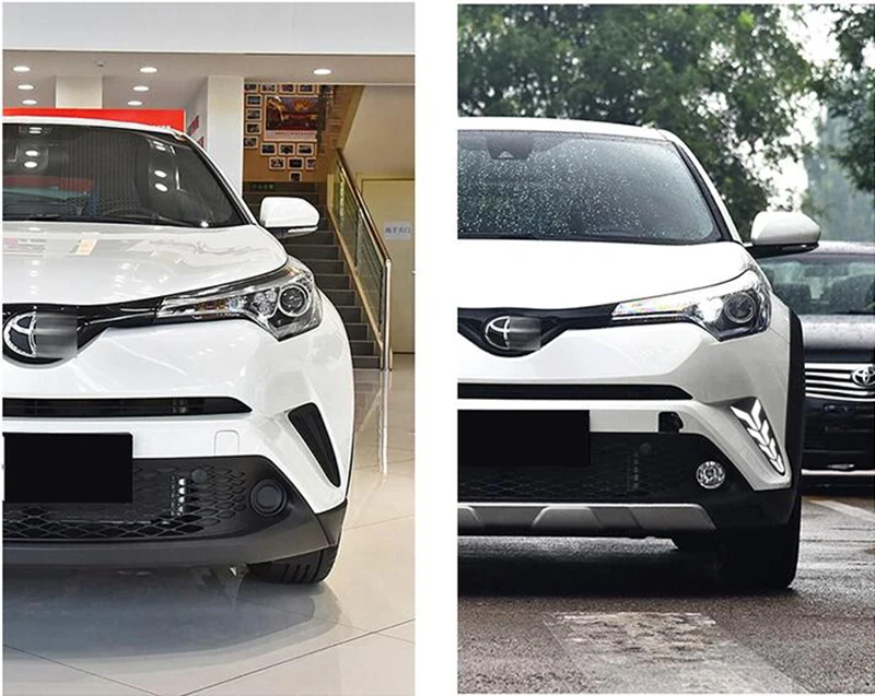 Для Toyota C-HR CHR белый синий и желтый функция сигнала поворота автомобиля DRL Светодиодный дневной ходовой свет противотуманная фара лампа