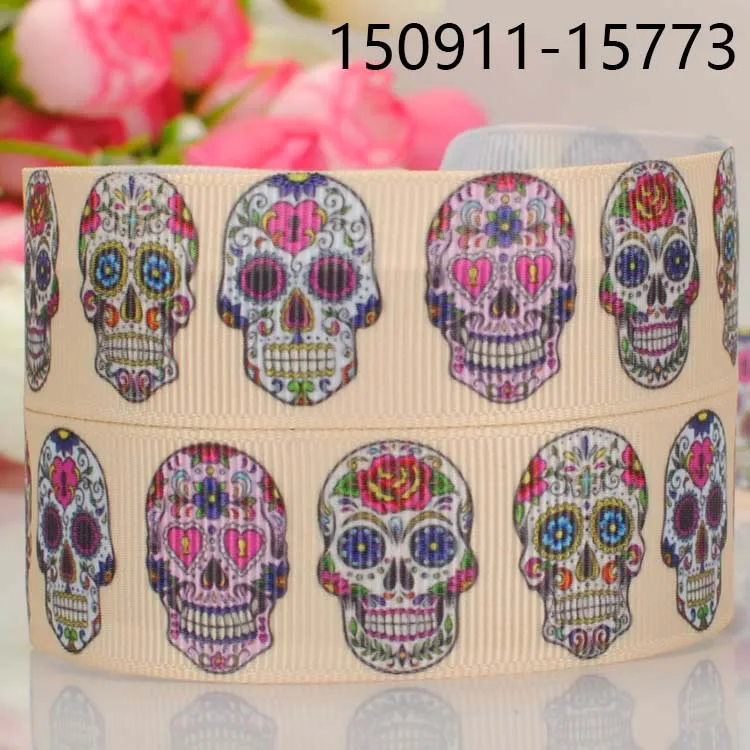 10 ярдов-разные размеры-лента с рисунком головы черепа лента принтом корсажная |