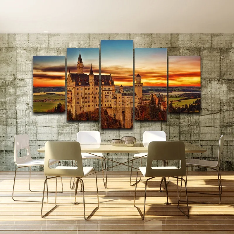 Современные холщовые настенные картины Модульная картина маслом Рамка домашний